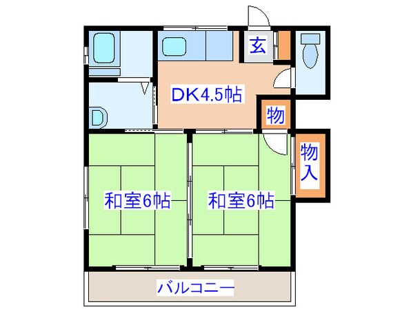 小深荘Ｂの物件間取画像